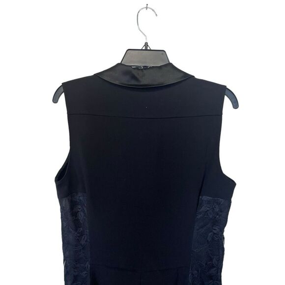 NWT Diane von Furstenberg | Black Seduction Mesh Side Collared Paneled Romper 10 - Picture 7 of 14